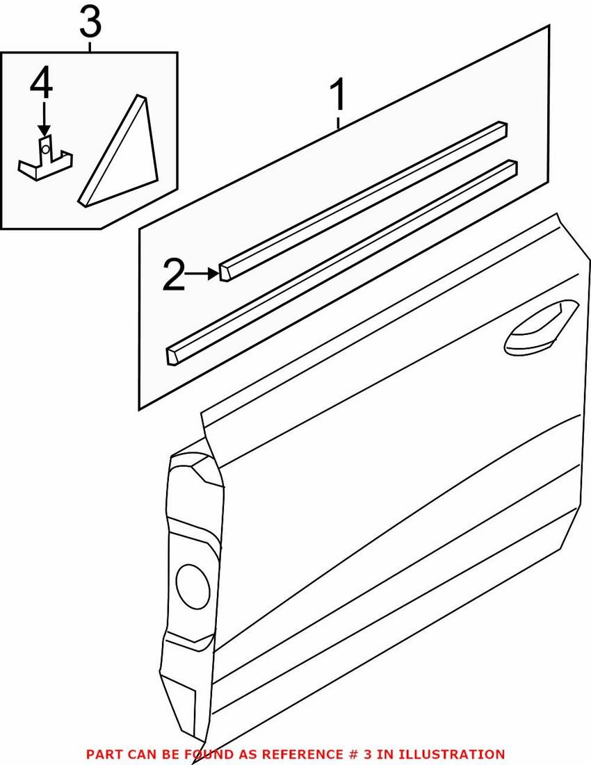 Audi Door Applique - Front Driver Side 4G8837637A